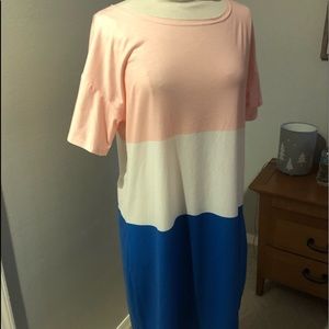 Misslook color block beach dress in medium